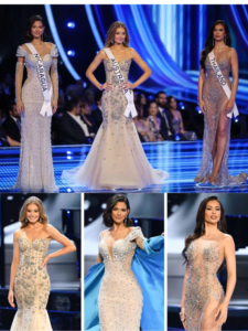 Miss Nicaragua Shinnis Palacios, Miss Australia Moray Wilson and Miss Thailand Antonia Porsild pose during